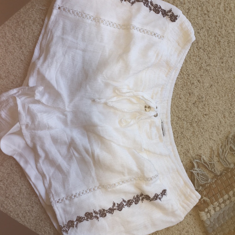 Blue and white flowy shorts from TJ Maxx
